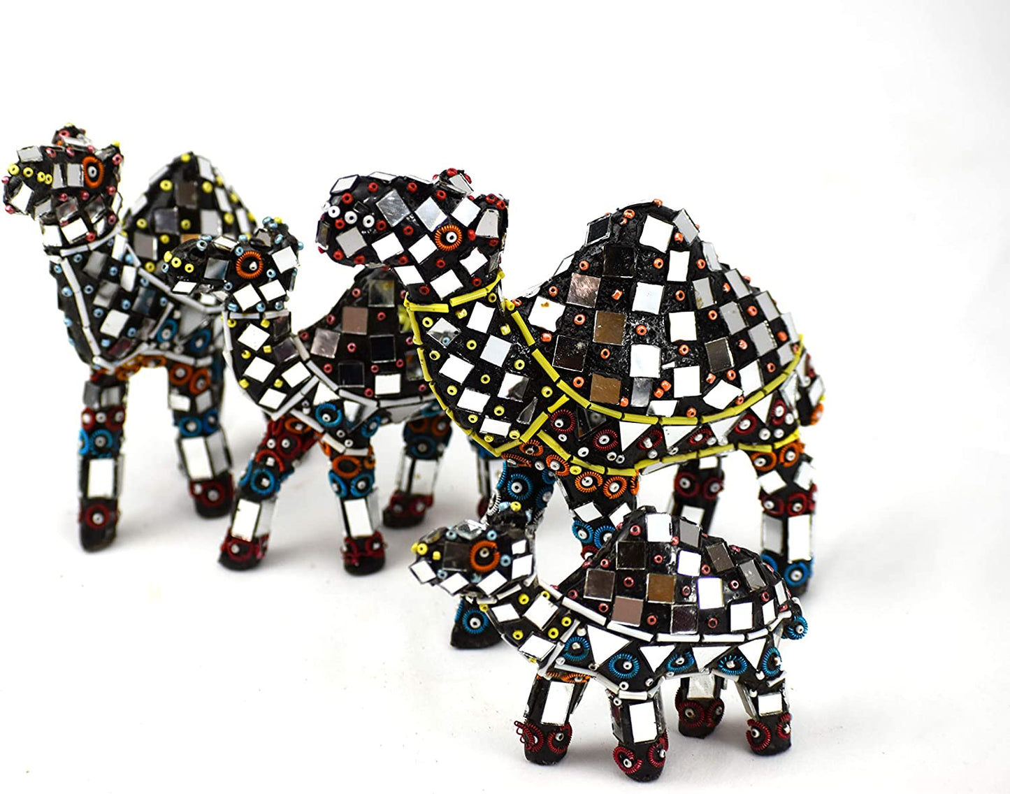 Camel Set of 4 Shisha Moti Craft Table top Decorative Accent