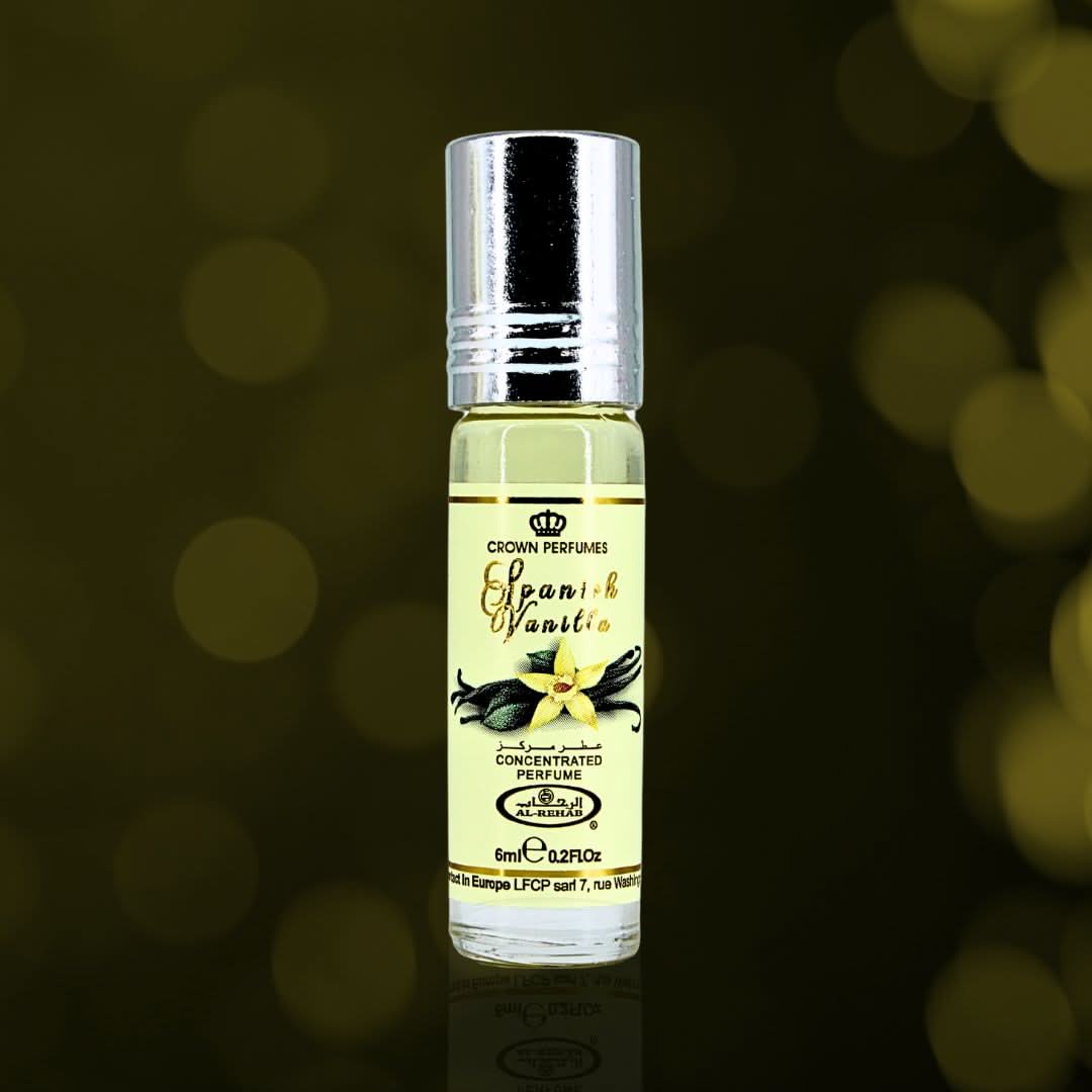 Spanish Vanilla Perfume Oil CPO 6ML (0.2 OZ) By Al Rehab | A Luxurious Soft, Sweet Vanilla Fragrance. - Intense Oud