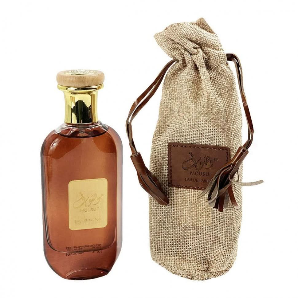 Ard Al Zaafaran Mousuf Eau de Parfum Spray 100ml with elegant bottle and floral fragrance design.