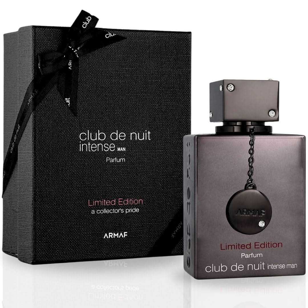 Armaf Club De Nuit Intense Man Limited Edition Pure Parfum EDP gift box with 105ml bottle and packaging.