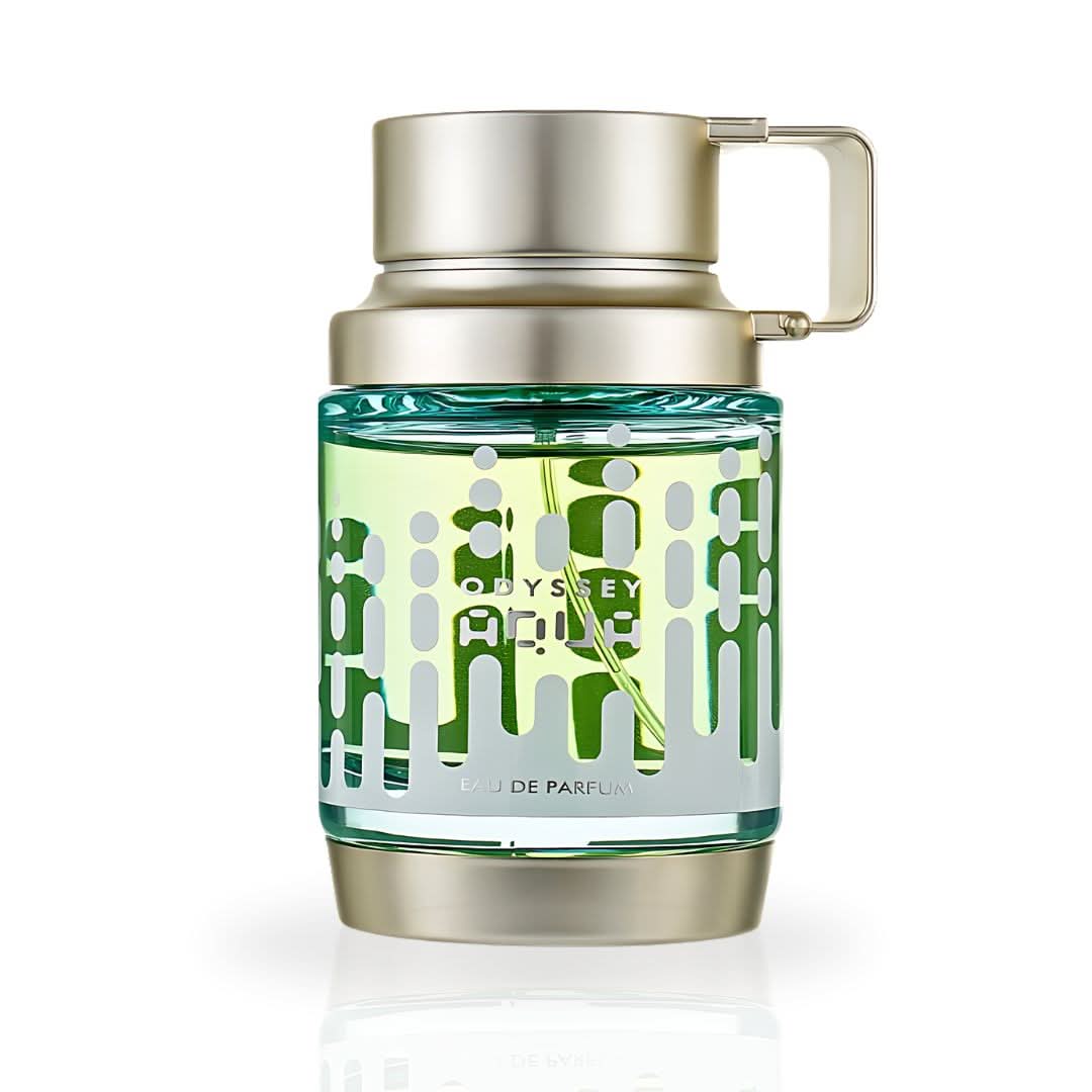 Armaf Odyssey Aqua Edition Eau de Parfum spray 100ml bottle, sleek design, featuring the fragrance's packaging and branding details.