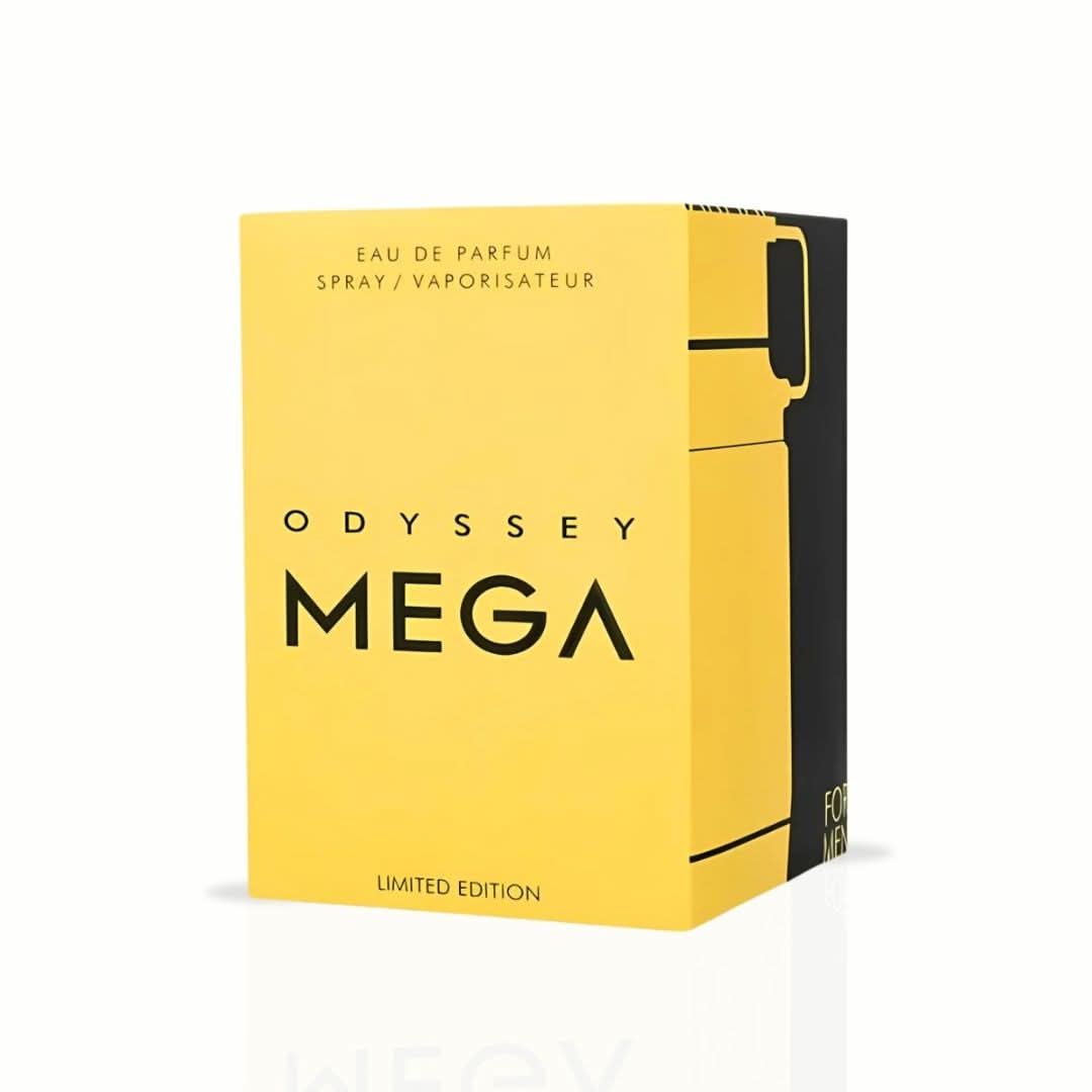 Odyssey Mega Man limited edition Eau de Parfum spray by Armaf, 60ml, featuring a sleek bottle with a modern design.