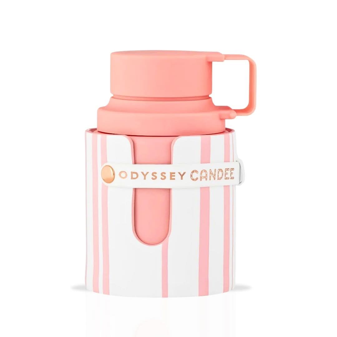 Odyssey Candee Special Edition Eau de Parfum spray by Armaf, 100ml, with elegant bottle and floral fragrance design.