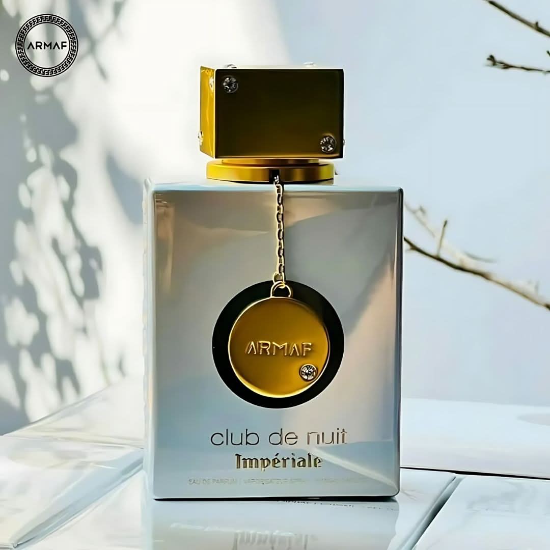 Armaf Club De Nuit Imperiale Eau de Parfum spray bottle, 105ml, with elegant packaging and sleek design.