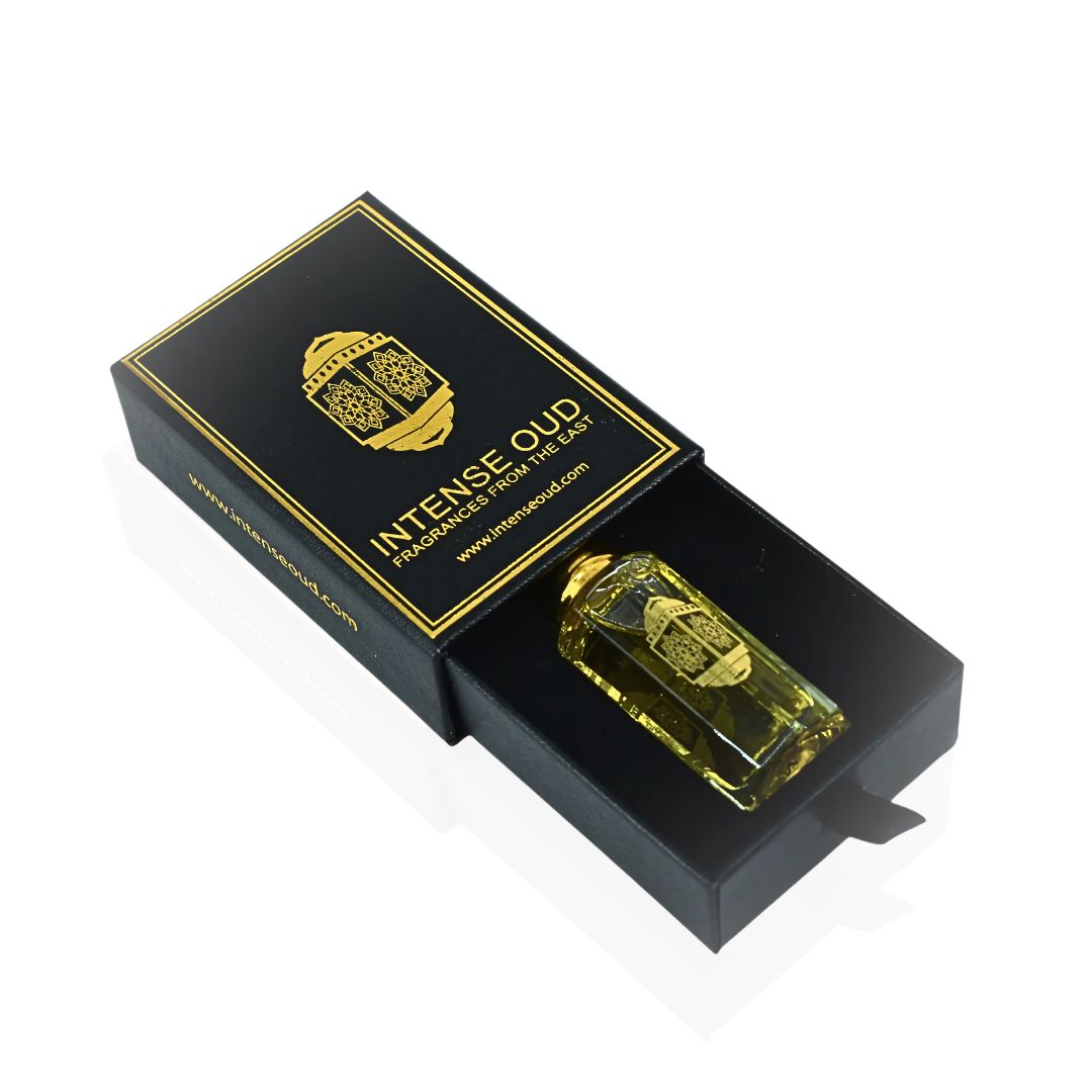 Touch Of Amber Perfume Oil 12ML (0.40 OZ) With Black Gift Box By Intense Oud | Bold Amber, Leather & Musk With A Hint Of Citrus.