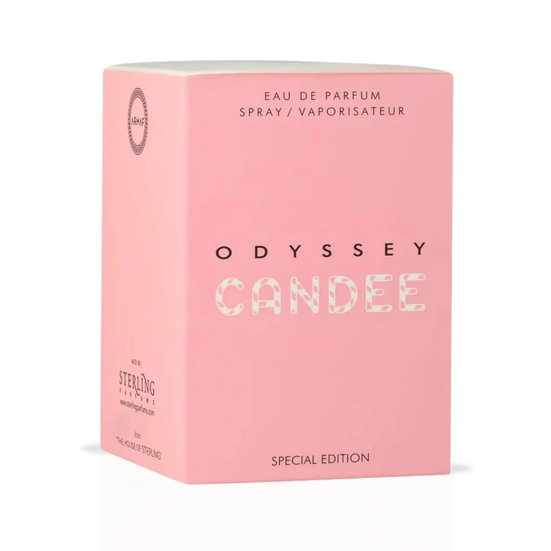 Odyssey Candee Special Edition Eau de Parfum Spray by Armaf, 100ml, with sleek bottle design and elegant packaging.