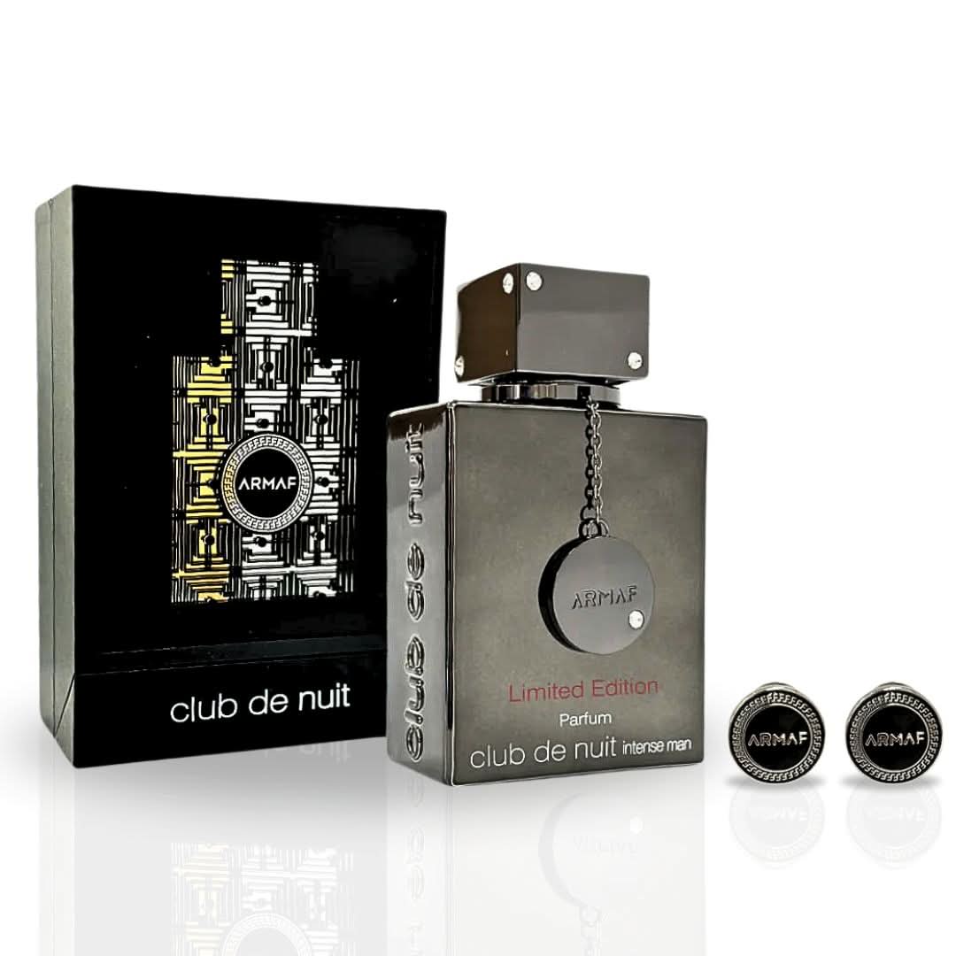 Armaf Club De Nuit Intense Man Limited Edition Pure Parfum EDP box with 105ml bottle and elegant packaging.