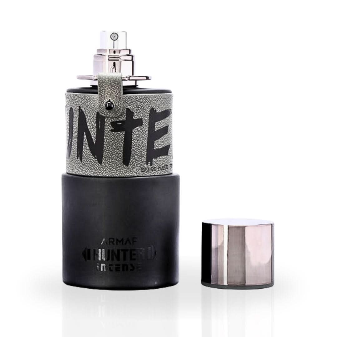 Armaf Hunter Intense for Men Eau De Parfum spray 100ML bottle, showcasing the sleek packaging of this masculine fragrance.