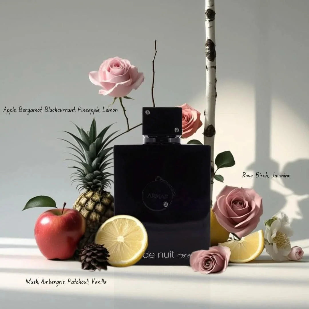 Armaf Club De Nuit Intense Man Eau de Parfum spray 200ml bottle, sleek design, and branding visible.