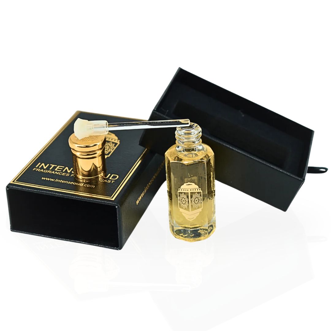 Touch Of Amber Perfume Oil 12ML (0.40 OZ) With Black Gift Box By Intense Oud | Bold Amber, Leather & Musk With A Hint Of Citrus.