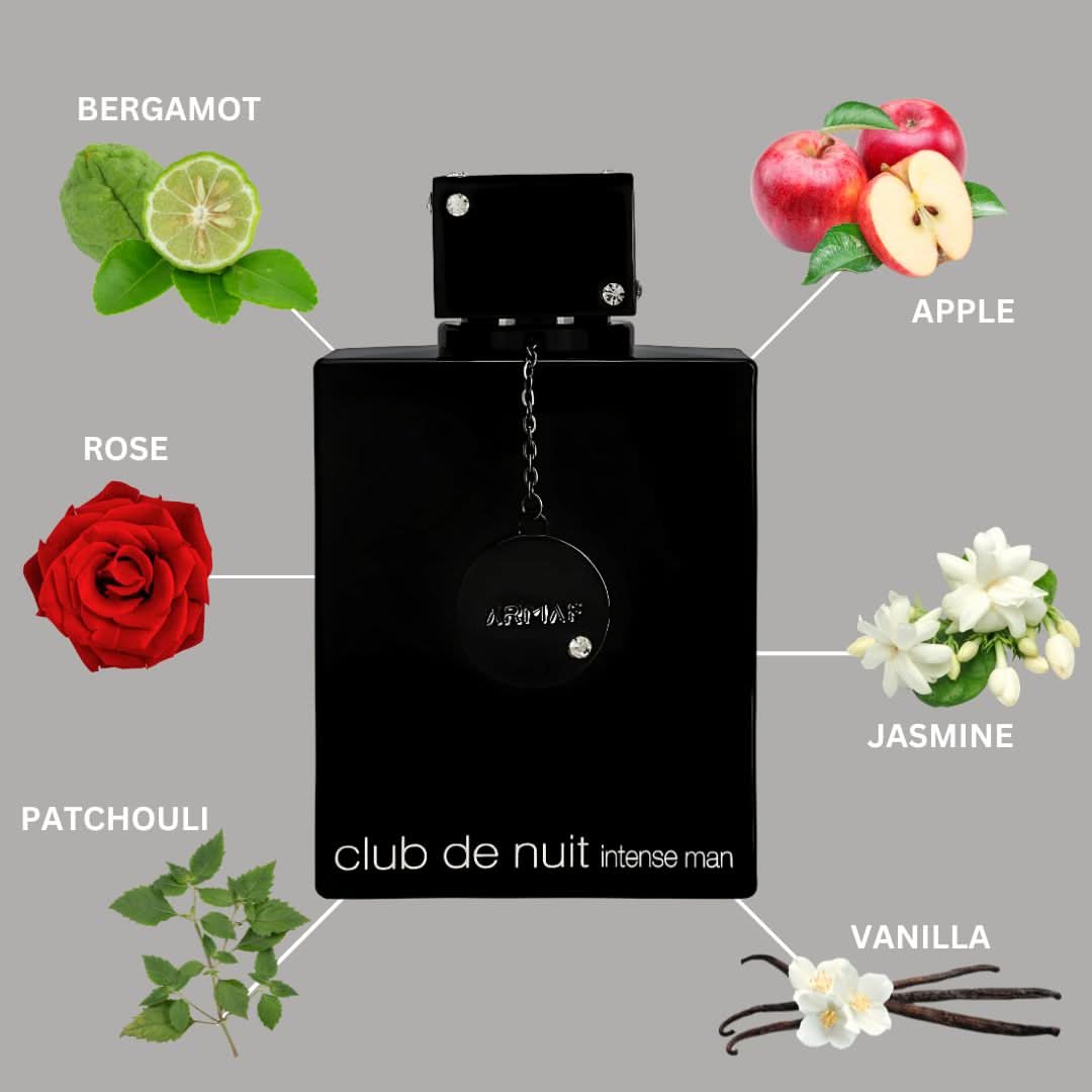 Armaf Club De Nuit Intense Man Pure Parfum spray 150ml, luxurious EDP extrait de parfum bottle with sleek design.