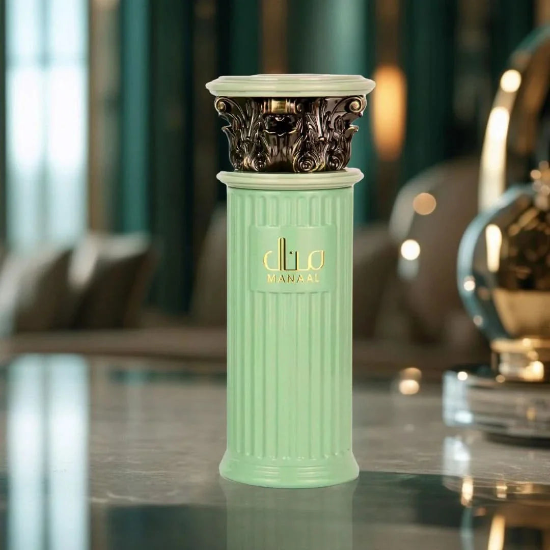 Manaal Eau de Parfum Spray by Ard Al Zaafaran, 100ml bottle with elegant design, showcasing the perfume's luxurious packaging