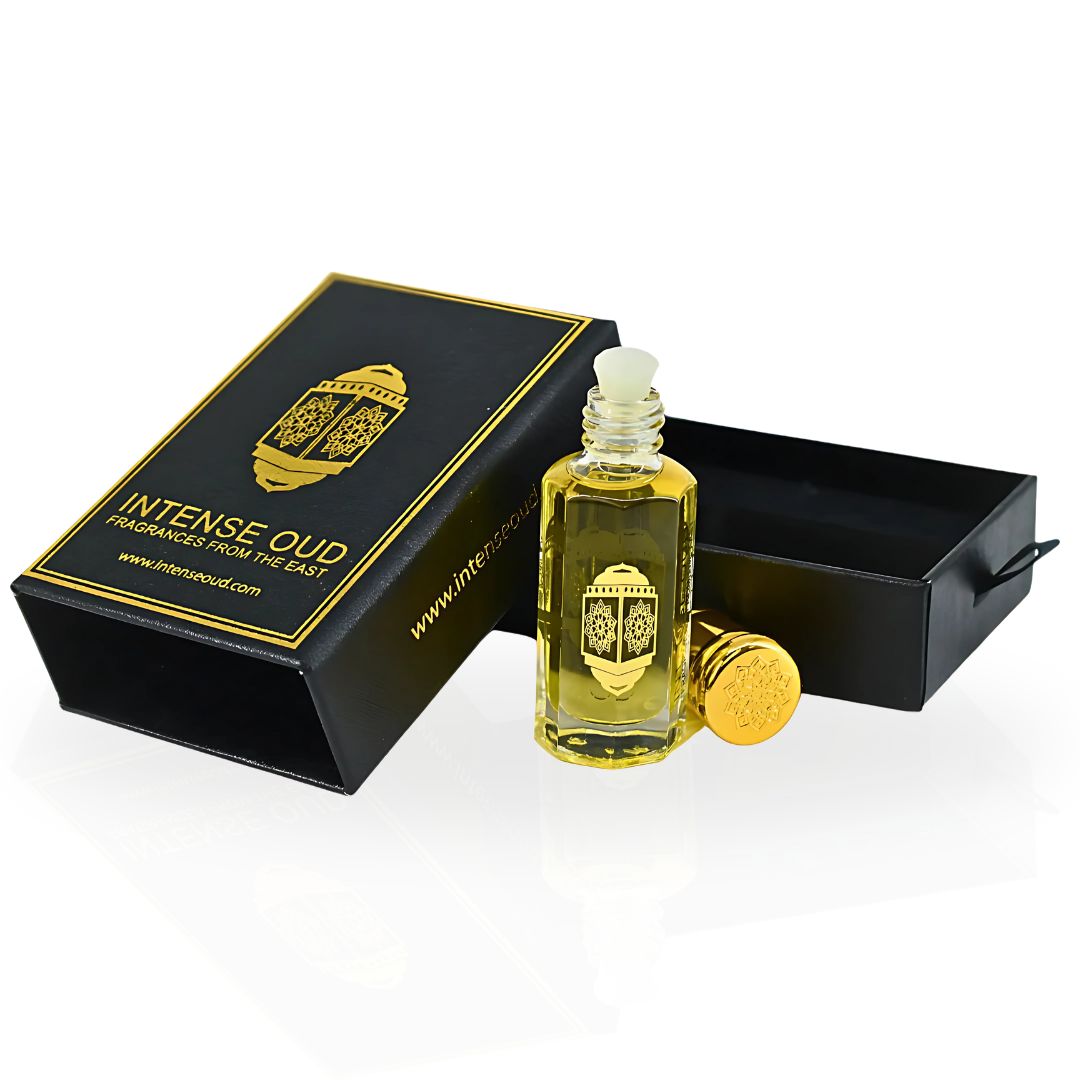 Santal Wood Perfume Oil 12ML (0.40 OZ) With Black Gift Box By Intense Oud | Rich Sandalwood, Vetiver & Luxurious Oud.