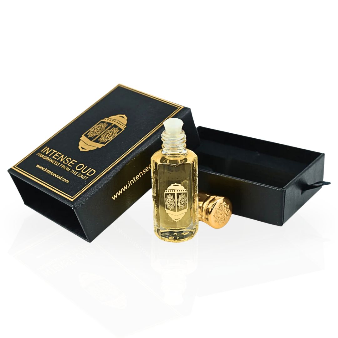 Touch Of Amber Perfume Oil 12ML (0.40 OZ) With Black Gift Box By Intense Oud | Bold Amber, Leather & Musk With A Hint Of Citrus.