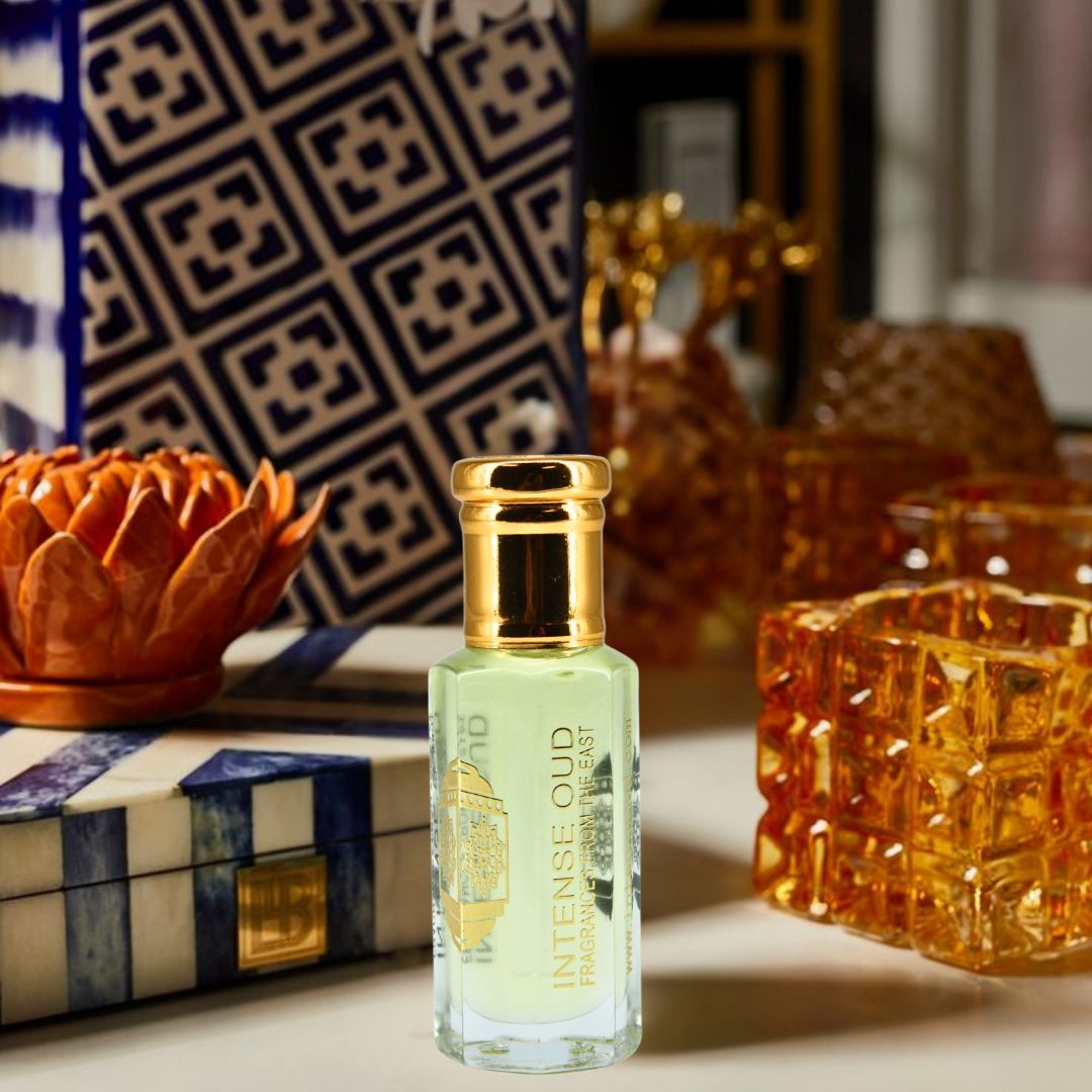 Rose Musk Perfume Oil 12ML (0.40 OZ) With Black Gift Box By Intense Oud | Fresh Rose, Zesty Lemon With A Soft Musk & Sandalwood Finish.