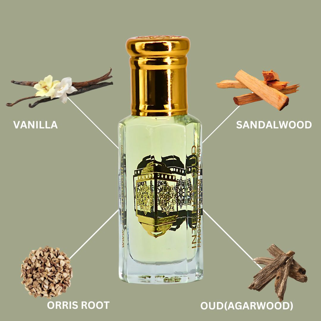 Woody Vanilla Perfume Oil 12ML (0.40 OZ) With Black Gift Box By Intense Oud | Sweet vanilla, Soft Sandalwood & Rich Oud.