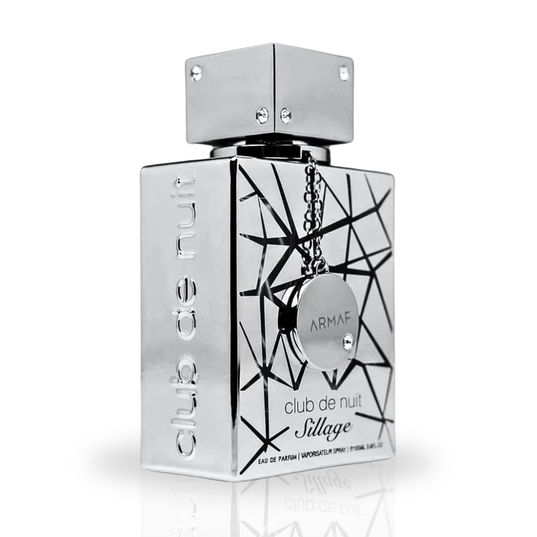 Armaf Club De Nuit Sillage Eau de Parfum spray bottle, 105ml, with elegant packaging and fragrance details.
