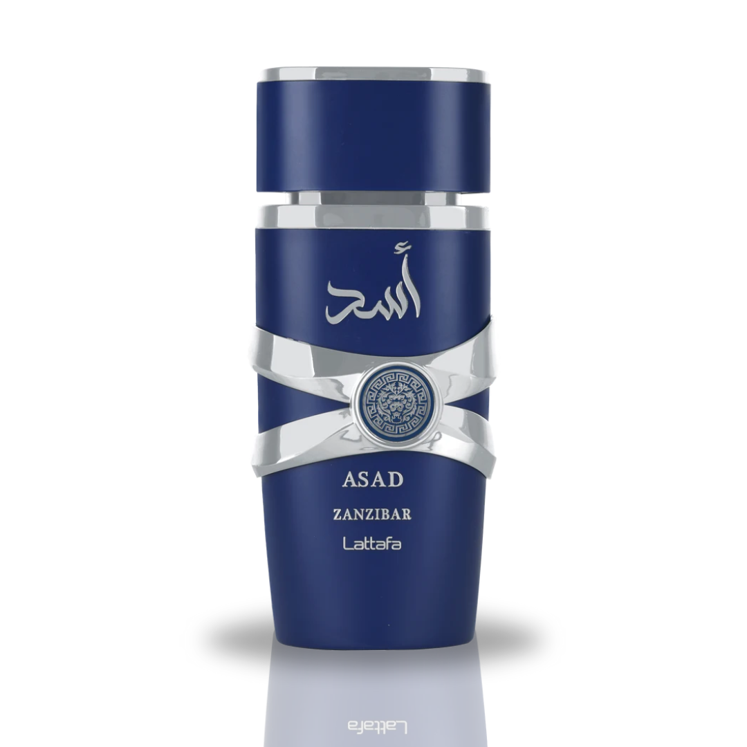 Top notes of black pepper and sea lavender in Lattafa Asad Zanzibar Eau de Parfum spray 100ml.