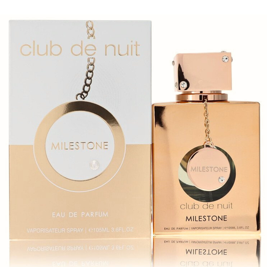 Armaf Club De Nuit Milestone Eau de Parfum spray 105ml, a stylish bottle of men's fragrance with a sleek design.