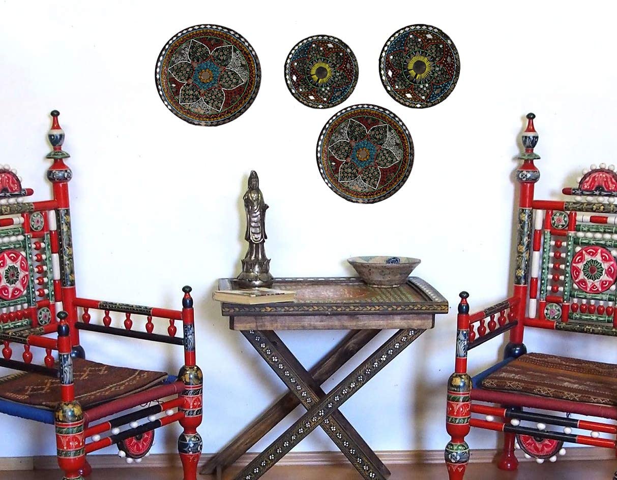 Shisha Moti Craft Decorative Plates [10 inches]