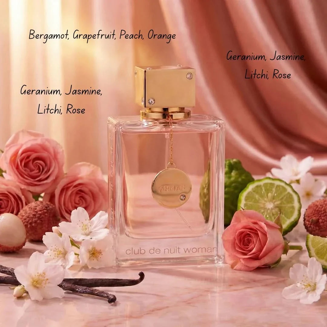 Armaf Club De Nuit Women Eau de Parfum spray bottle, 200ml, featuring elegant packaging and floral fragrance design.